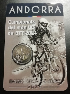 Andorra 2 euro 2024 juhlaraha Maastopöyräilyn MM, COINCARD