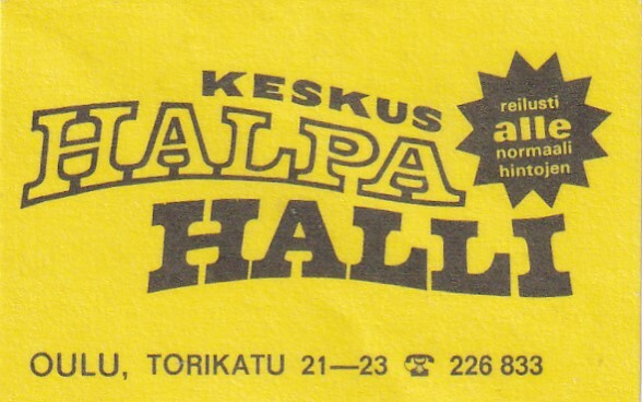 Oulu, Keskus Halpa Halli.  s61