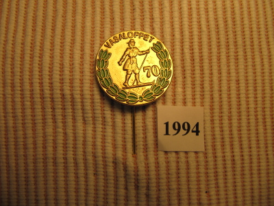 Vasaloppet rintamerkki 70:s hiihto 1994