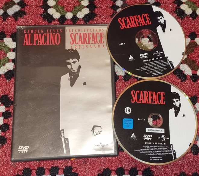 DVD Scarface, huono kunto levy