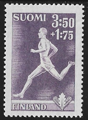 1945 Urheilumerkkejä  Juoksu 3:50 + 1:75 mk ** LaPe 288