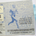 VANHA Lippu Olympia Helsinki 1952 Yleisurheilu 21.7.52 - pikkukuva 1