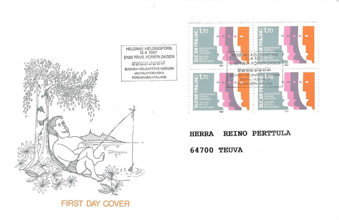 FDC 1987 4-LÖ MIELENTERVEYS