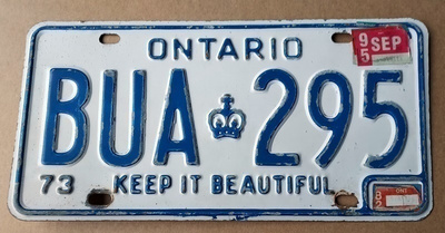 ONTARIO rekisterikilpi 1973 ? - viim. verotarra 1995