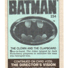 Purkkakuva BATMAN n:o 234 1989 THE CLOWN AND THE CLAPBOARD - pikkukuva 2