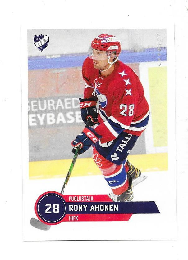 2021-22 CardSet #182 Rony Ahonen HIFK