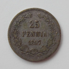 25 Penniä 1897 Nikolai II Suuriruhtinaskunta - pikkukuva 1