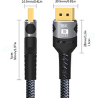 DP 2.1-kaapeli / 16K/ 80Gbps/ 8K@120Hz/ 4K@240Hz/ 2m #31958 - pikkukuva 4