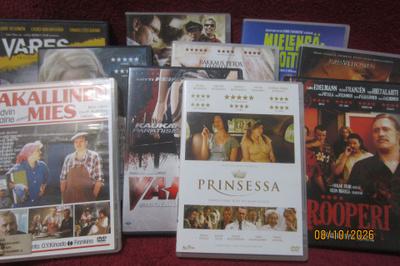 Kotimaisia DVD Elokuvia 10 KPL