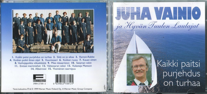 JUHA VAINIO . CD-LEVY . KAIKKI PAITSI PURJEHDUS ON TURHAA
