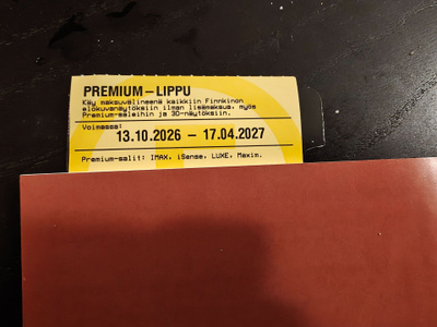 Finnkino Premium Leffalippu