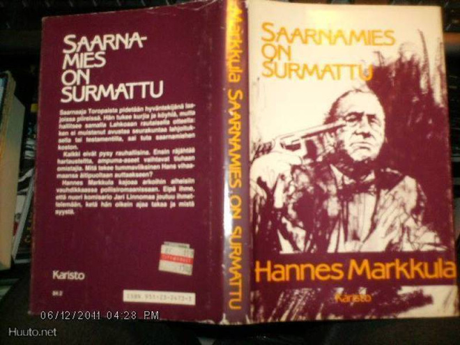 Hannes Markkula : Saarnamies on surmattu ( 1 p.1987 ) Sis.pk