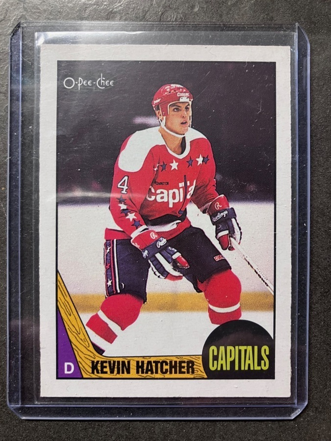1987-88 O-Pee-Chee Kevin Hatcher Rookie Washington Capitals