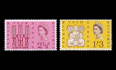 Iso-Britannia 354-5x ** Kampanja nälkää vastaan (1963)