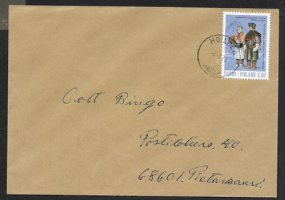 Postilähetys - Kansanpuvut 1972 (LAPE 713) Hollola 8.3.1973