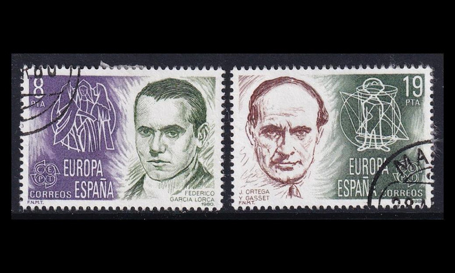 Espanja 2460-1 o Europa merkkihenkilöitä (1980)