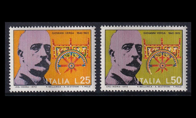 Italia 1356-7 ** Giovanni Verga (1972)
