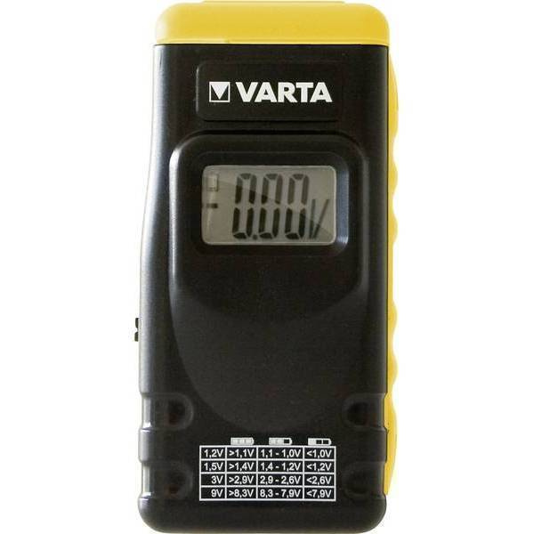 Varta LCD Digital Paristotesteri, AAA, AA, C, D, 9V ja Nappi
