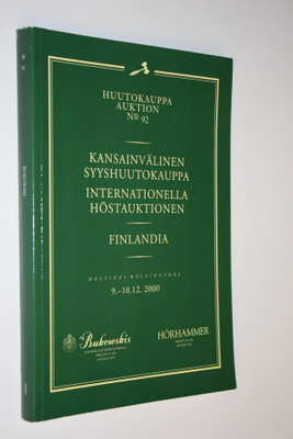 Kansainvälinen syyshuutokauppa 9. - 10.12.2000 + lisäluet...