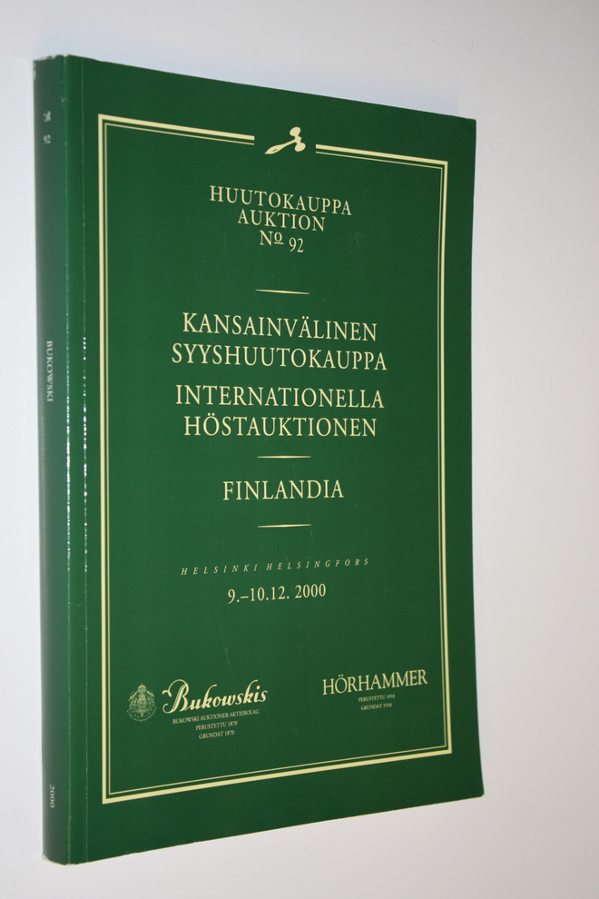 Kansainvälinen syyshuutokauppa 9. - 10.12.2000 + lisäluet...