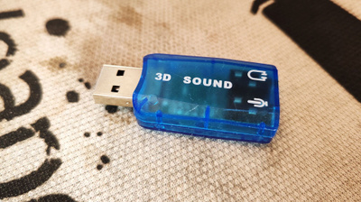 USB 5.1 3D äänikortti - 3,5 mm kuuloke ja mikrofoniliitäntä
