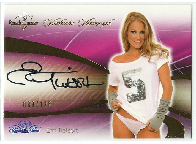 Bench Warmer 2008 SigSer Gold Autograph Erin Tietsort /125