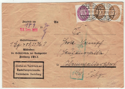 Saksa Dienst Mi 121 ym haastekirje