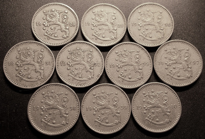 1 mk 1928-1940 ni, 10 eril.