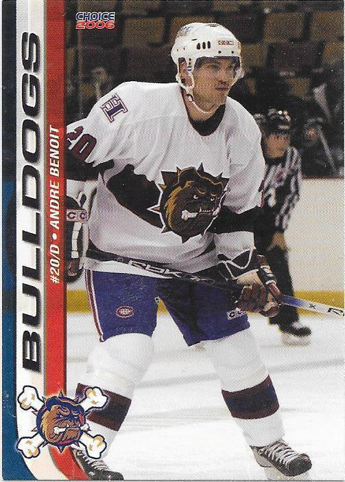 2005-06 Hamilton Bulldogs #20 Andre Benoit ex- Tappara farmi