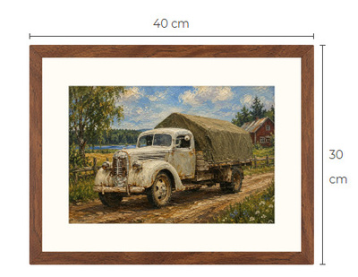 Uusi Kuorma-auto art print 30 cm x 40 cm