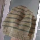 Raidallinen puuvillapipo vauvalle vaalean vihreä - pikkukuva 2