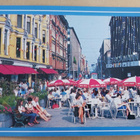 Helsinki, kesäkahvila Kolmen sepän patsaalla, p. 1989 erik.l - pikkukuva 1