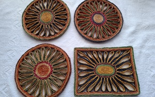 Vintage pannunalunen 1970-luku x 4 kpl.