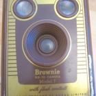 VANHA Kamera Kodak Six-20 Brownie-F Ruskea!! HYVÄ - pikkukuva 2