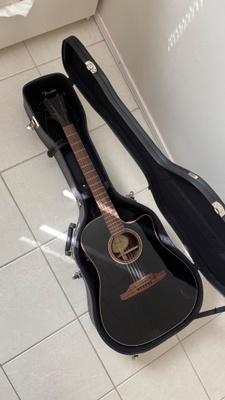 Fender F-1020 SCE BLK akustinen kitara musta