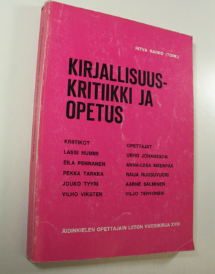 Ritva (toim.) Rainio : Kirjallisuuskritiikki ja opetus