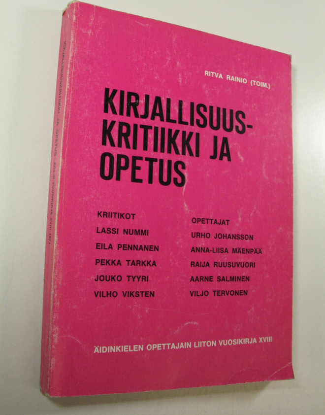 Ritva (toim.) Rainio : Kirjallisuuskritiikki ja opetus