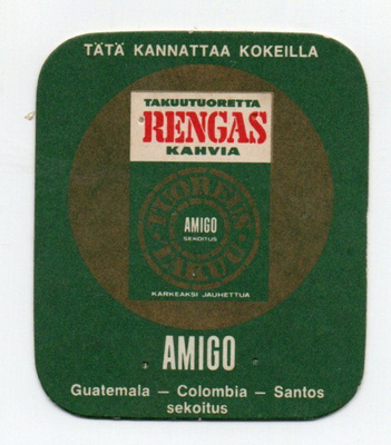 Kahvilappu RENGAS KAHVA: AMIGO