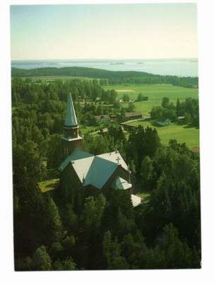 Asikkala: ilmakuva kirkosta