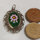 Italialainen Florentine Micro mosaic, filigraani riipus - pikkukuva 2
