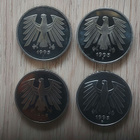 5 Deutsche Mark 1995 – 4 kpl erä Proof / UNC, eri rahapajat - pikkukuva 2