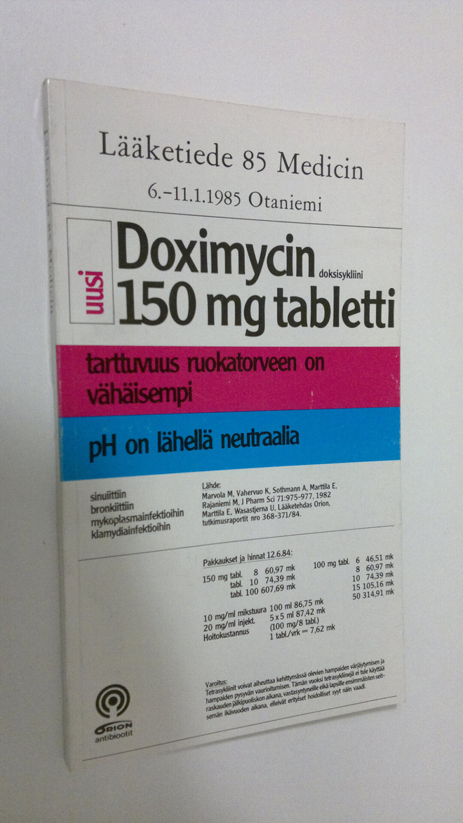 Lääketiede 85 Medicin 6.-11.1.1985 Otaniemi : Ohjelma, nä...