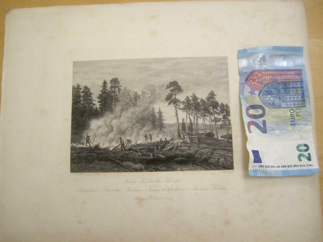 VANHA Gravyyri B.Lindholm Iisalmi Savo 1872 A.Weger Tilgmann