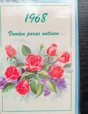 Onnittelukortti vuonna 1968 syntyneelle