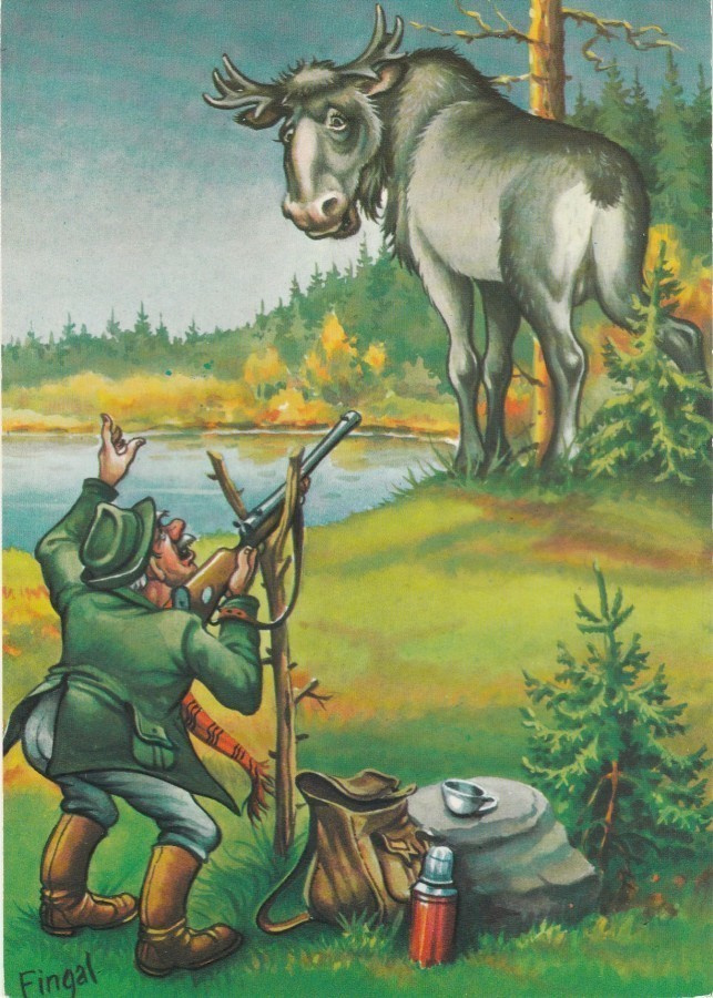 Postikortti, HUUMORIKORTTI, Taiteilija FINGAL