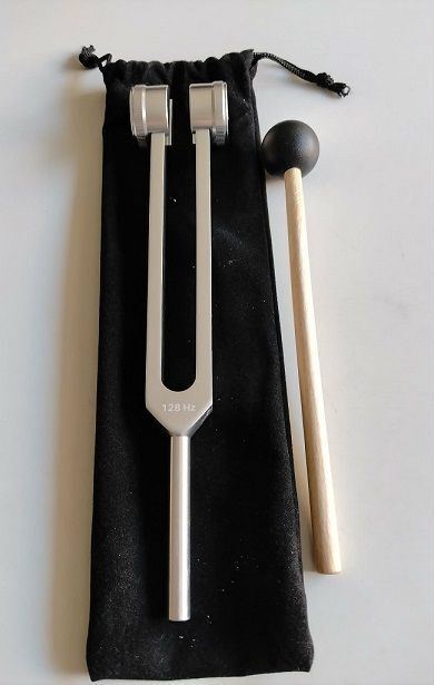 Äänirauta värähtelyhoitoon 128 Hz 21 cm pitkä