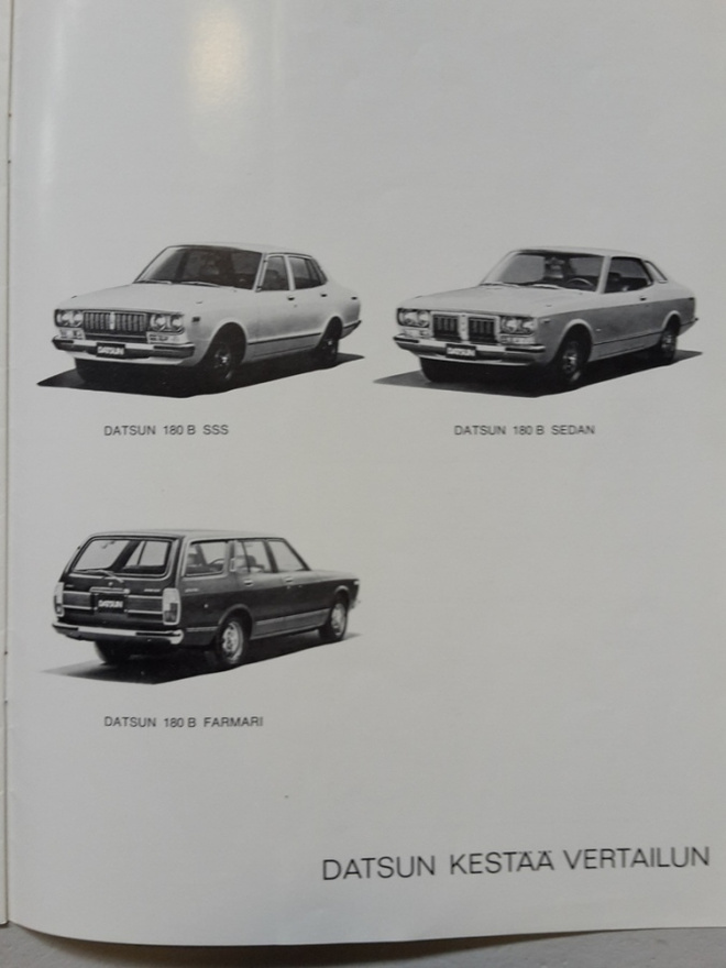 Datsun 180B -esite 70-luvun lopusta