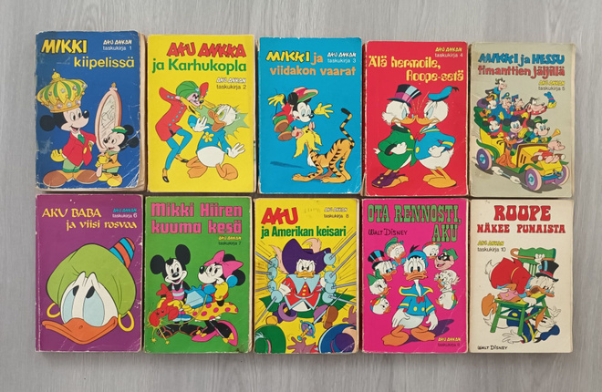 Aku Ankan taskukirjat 1-10 (1. painos)