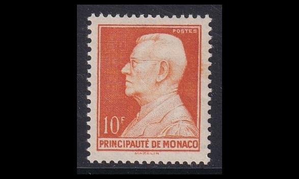 Monaco 376 * Käyttösarja Louis II 10 Fr (1948)