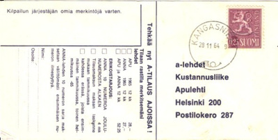 POSTILÄHETYS KANGASNIEMI